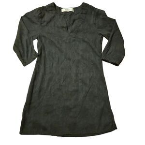 Biba XS Tunic Dress Black Cotton Ethnic India Boho Hippie Beachy Vacation